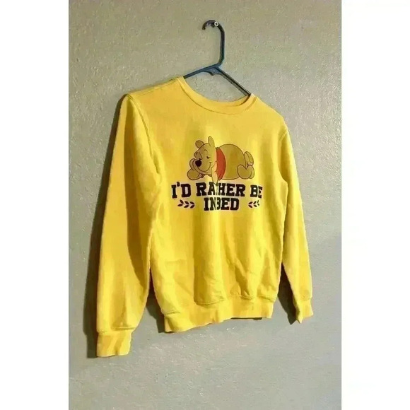 Disney’s Juniors' Rather Be In Bed Pooh Sweatshirt Size XS - Picture 3 of 9